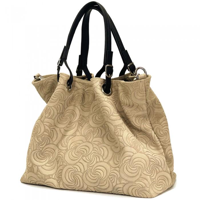 Slouchy, Embossed, Premium Leather Tote.  Handcrafted in Italy, Free Shipping