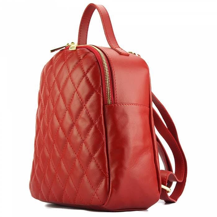 Quilted Leather Backpack: Italian Chic Calf Leather Rucksack