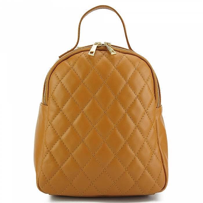 Quilted Leather Backpack: Italian Chic Calf Leather Rucksack
