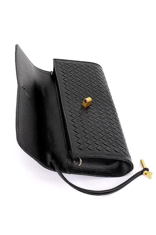 Woven Vegan Leather, Top Handle, Italian Designer Inspired