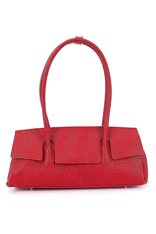 Minimalist Vegan Leather Top Handle Bag: Structured Handbag