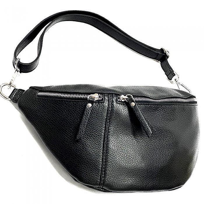 Essential Sling "Bum Bag" Pouch, Pebbled Leather, Handmade in Italy, Free Shipping to the US