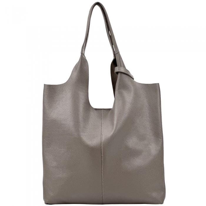 Handmade Italian Leather Tote Bag with Pouch