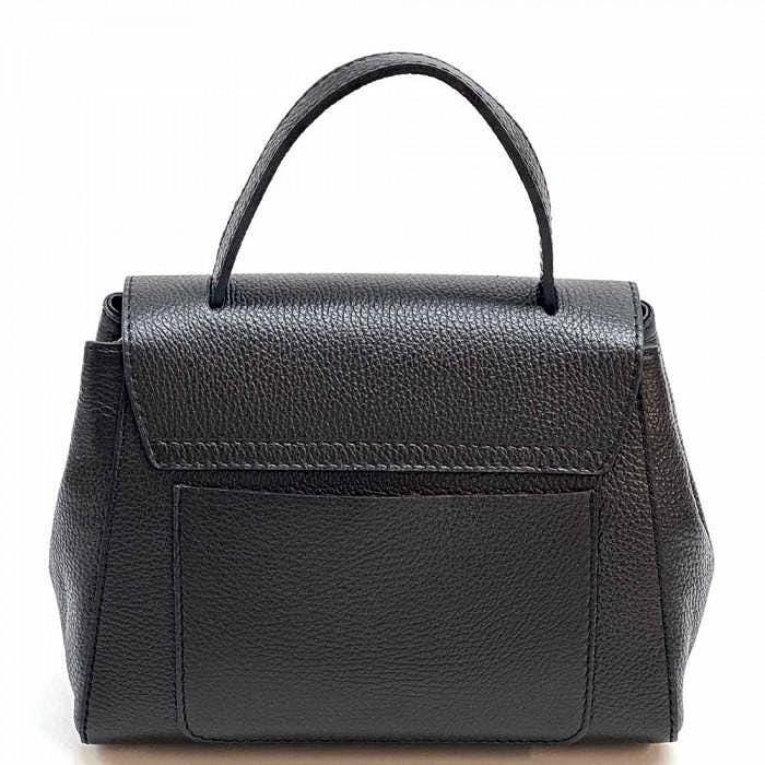 Grana Dollaro Leather Top Handle Handbag: Italian Craftsmanship