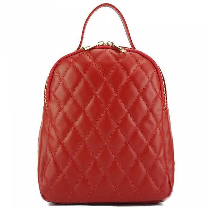 Quilted Leather Backpack: Italian Chic Calf Leather Rucksack