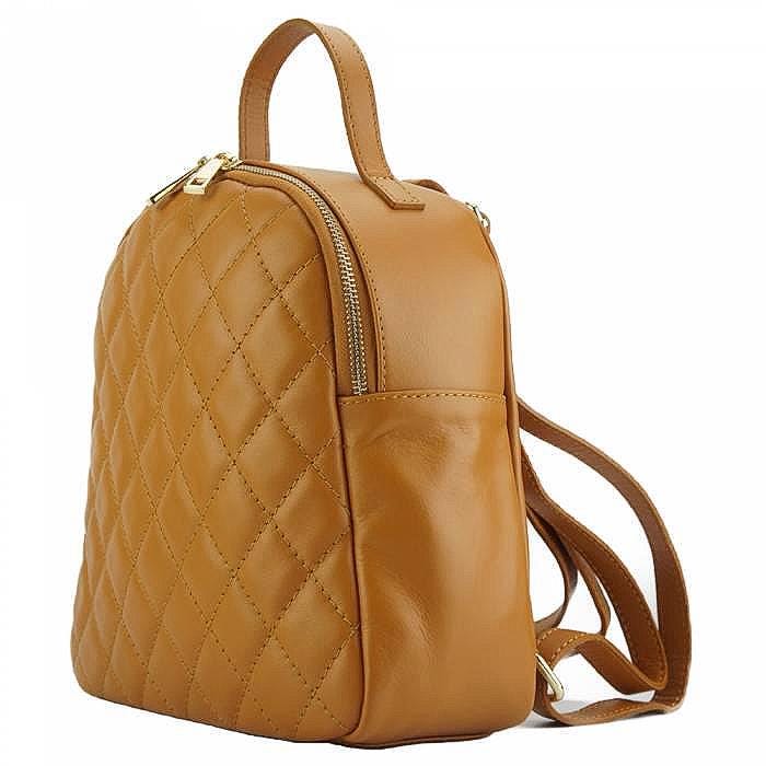 Quilted Leather Backpack: Italian Chic Calf Leather Rucksack