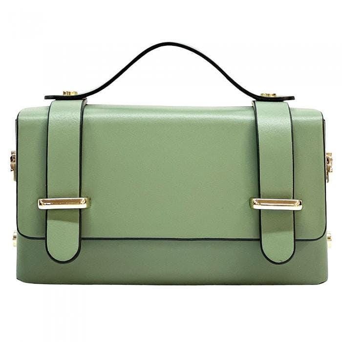 Mini Boxy Leather Handbag: Italian Crafted Structured Bag