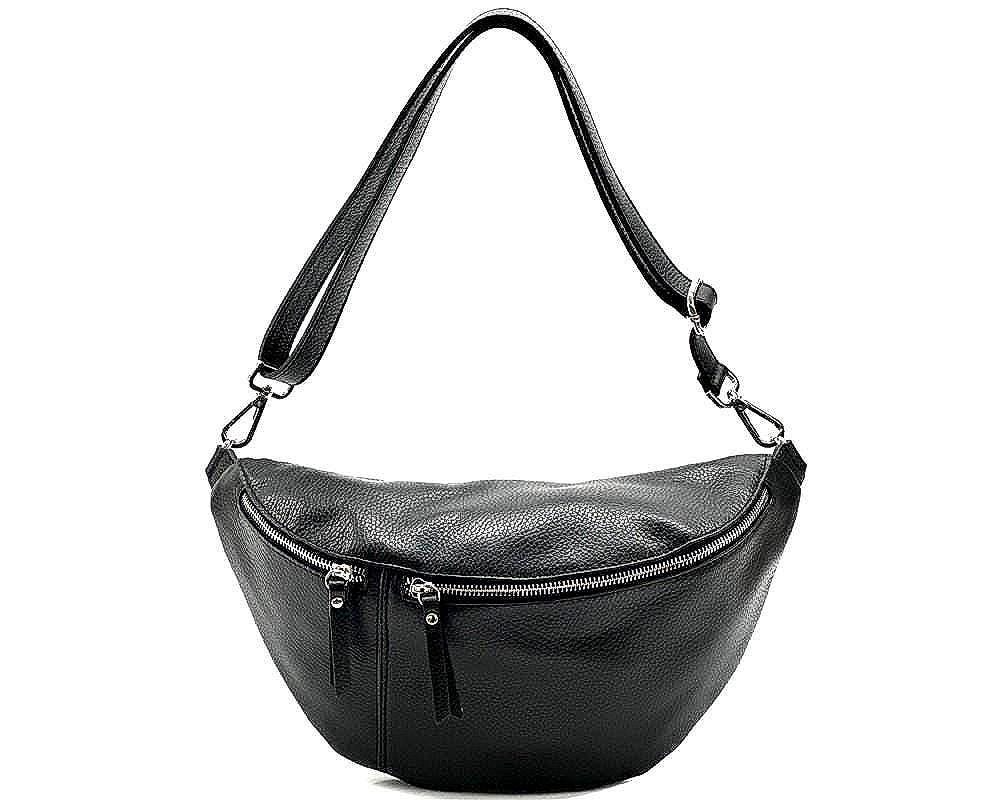 Handmade Italian Leather Sling Bag, Pebbled Bum Bag Pouch