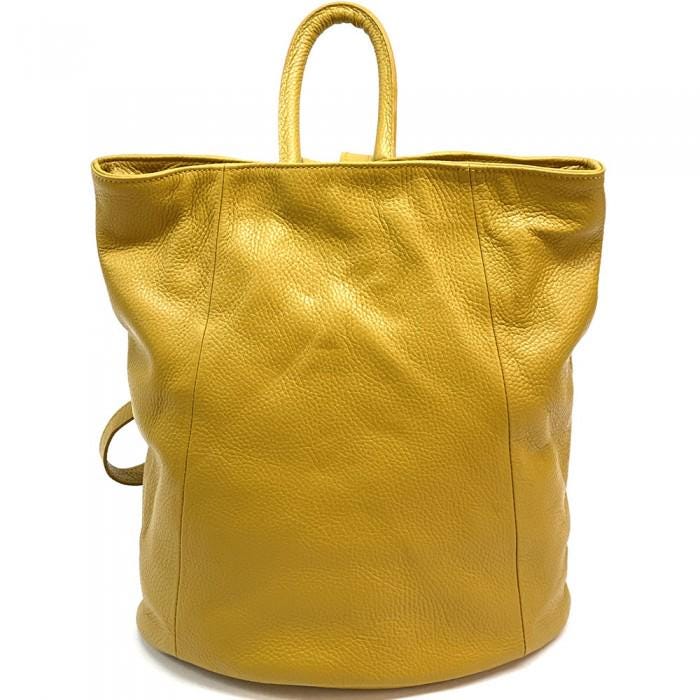 Pebbled Leather Rucksack/Shoulder Bag - Handmade in Italy