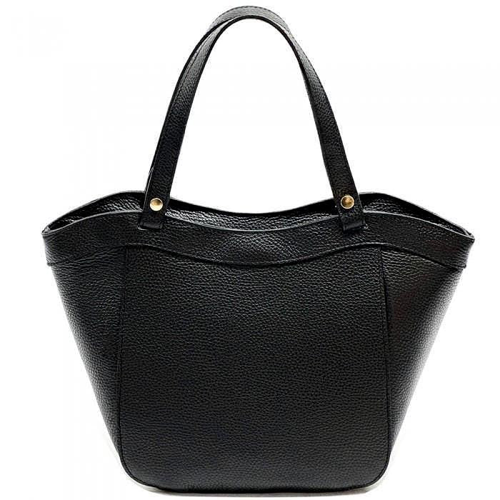 Pebbled Leather Handbag: Handmade Italian Structured Purse