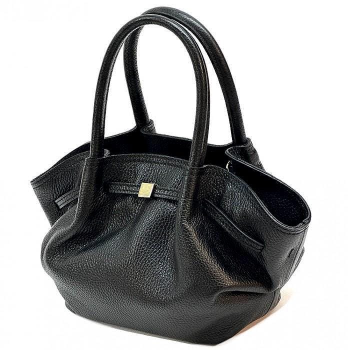 Handmade Soft Pebbled Leather Tote Bag: Italian Artisan Quality