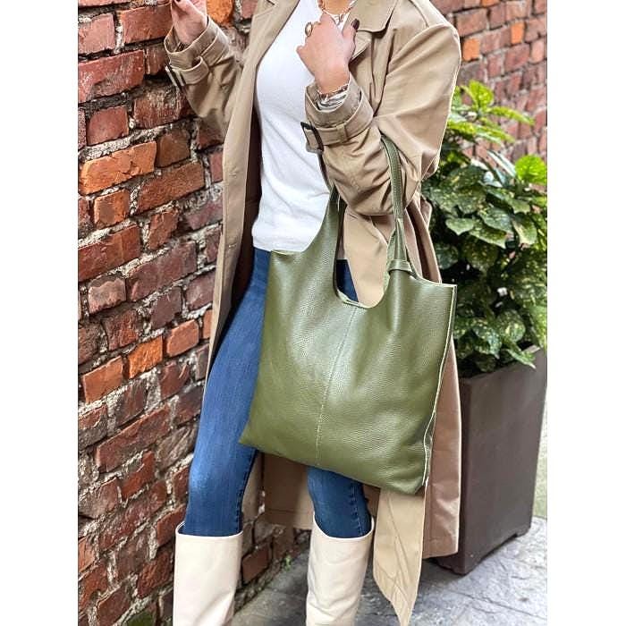 The Softest Natural Leather TOTE BAG, Handmade in Italy
