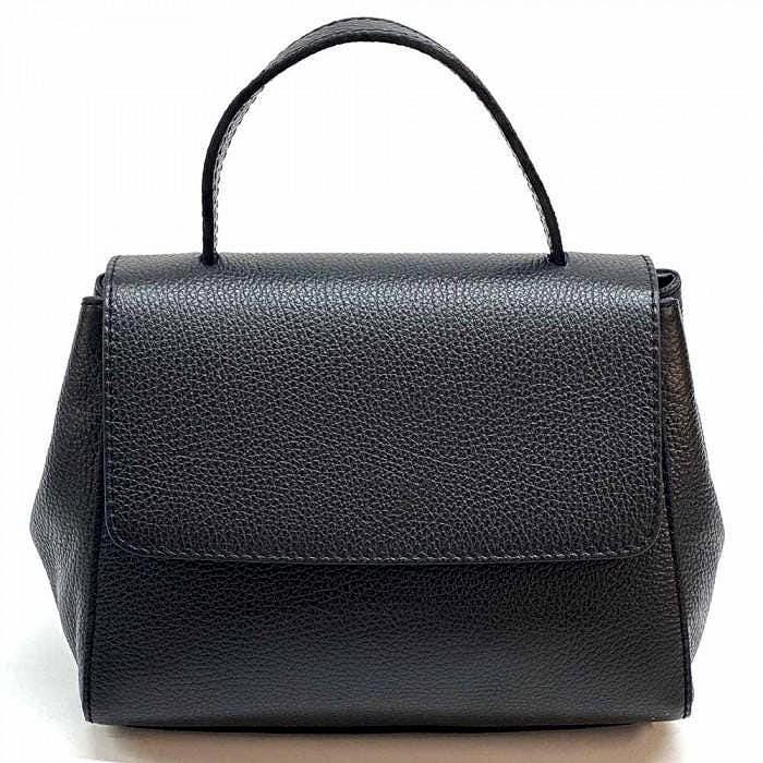 Grana Dollaro Leather Top Handle Handbag: Italian Craftsmanship