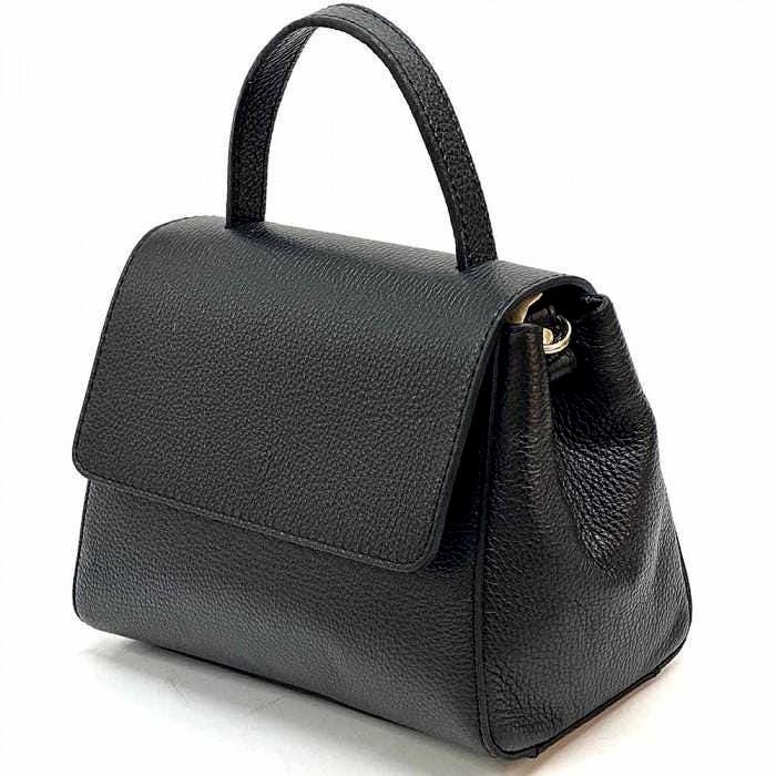 Grana Dollaro Leather Top Handle Handbag: Italian Craftsmanship