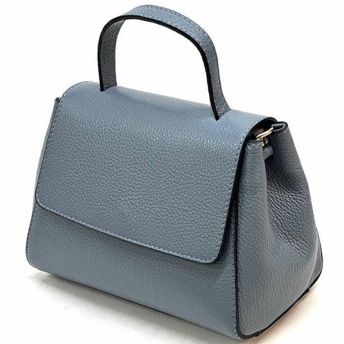 Grana Dollaro Leather Top Handle Handbag: Italian Craftsmanship