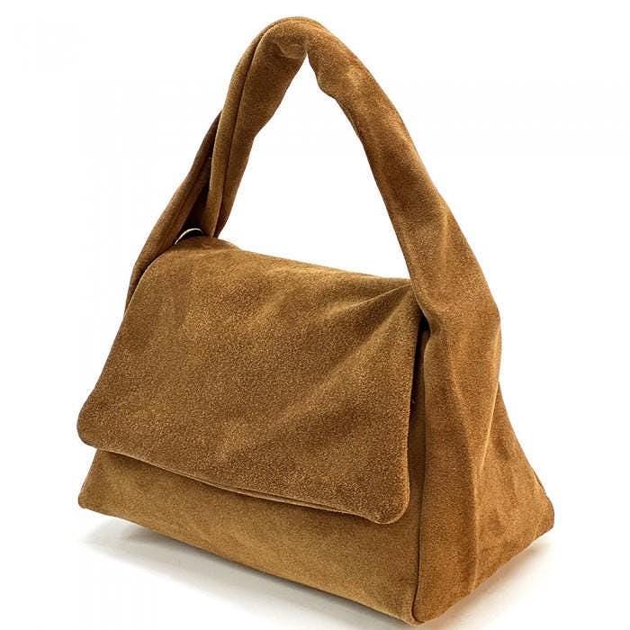 Premium Suede Handbag, Handmade in Italy, Free shipping from Italy to the U.S.