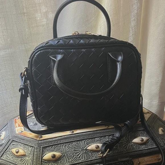 Italian Designer Inspired Woven Small Handbag