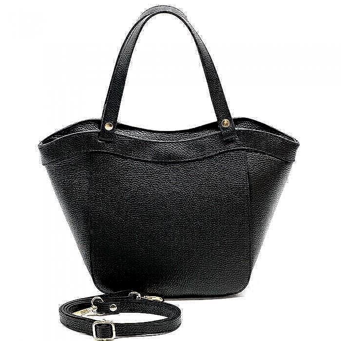 Pebbled Leather Handbag: Handmade Italian Structured Purse