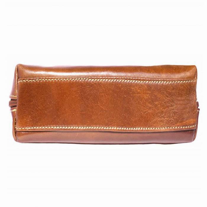 Structured Italian Leather East West Bag - Handmade Minimalist Handbag