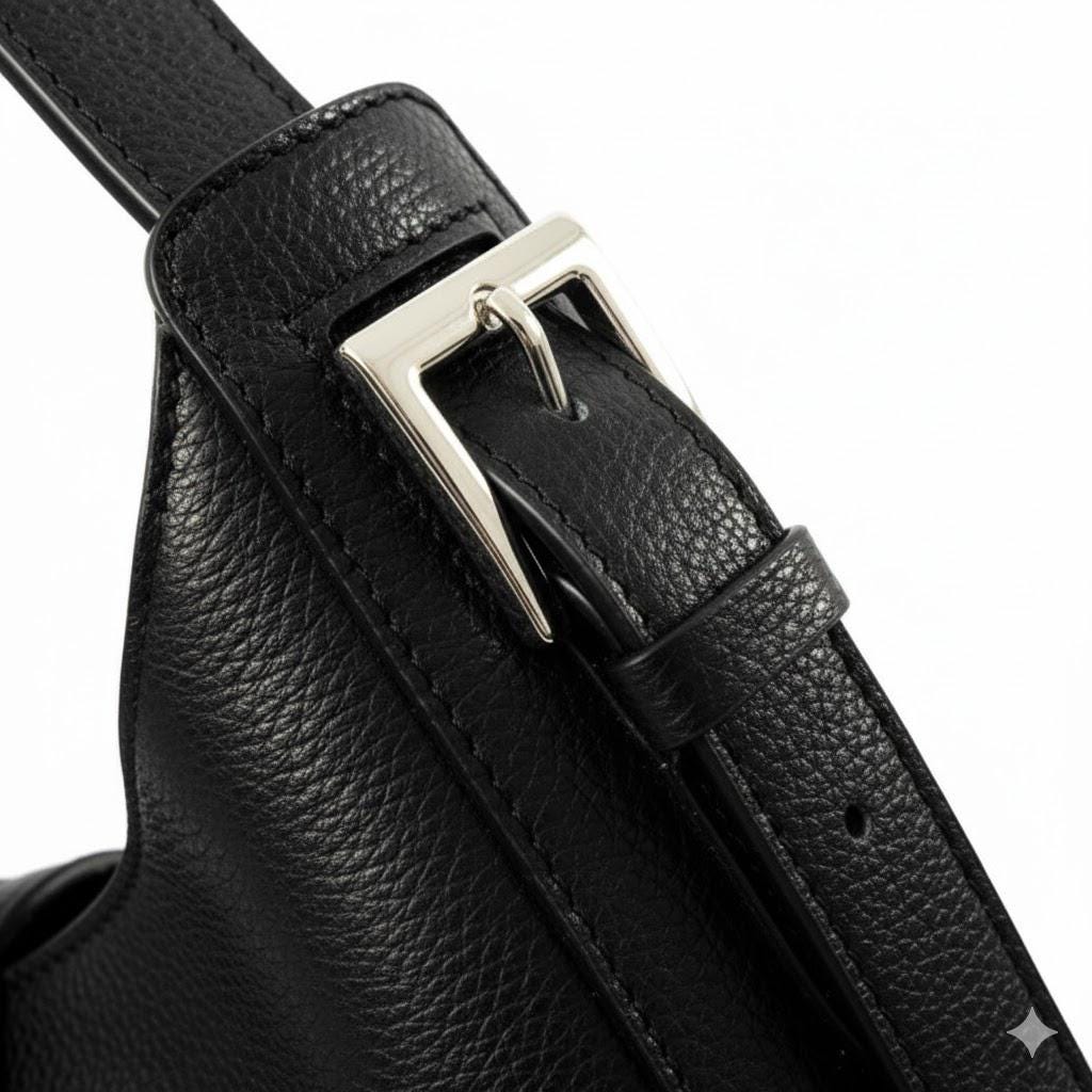 Handmade Full-Grain Pebbled Leather Shoulder Bag: Classic Italian Flap