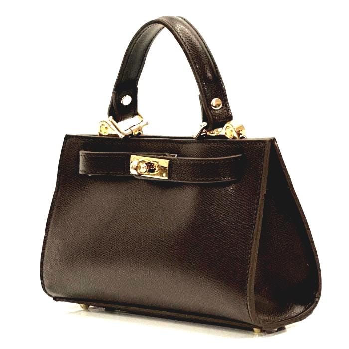 Classic Handbag in Burgundy Hue in Pebbled Leather