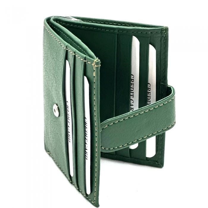 Handmade Italian Leather Compact Wallet, Credit Card Holder