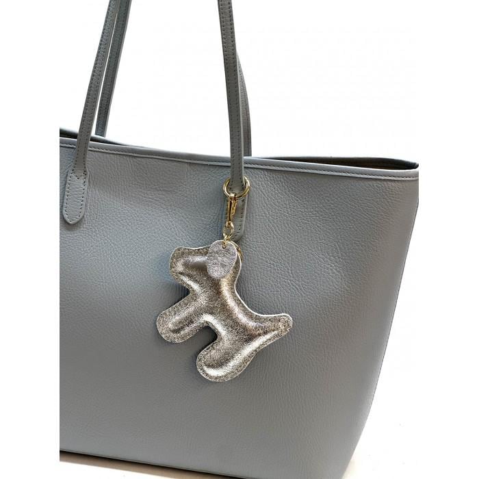 Leather Puppy,  Bag Charm Handmade in Italy, Buy two, get one FREE