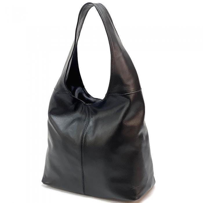 Handmade Italian Leather Hobo Tote Bag: Soft Full-Grain Shoulder Bag