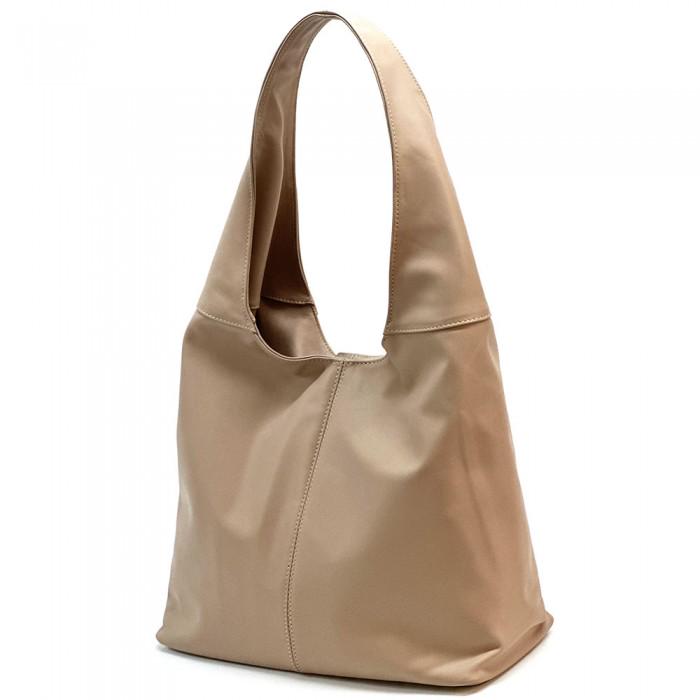 Handmade Italian Leather Hobo Tote Bag: Soft Full-Grain Shoulder Bag