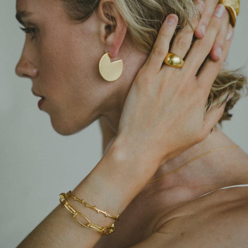 Eye of Horus Bracelet - Istanbul Craftsmanship - 24k Gold Plated - Flexible Sizing