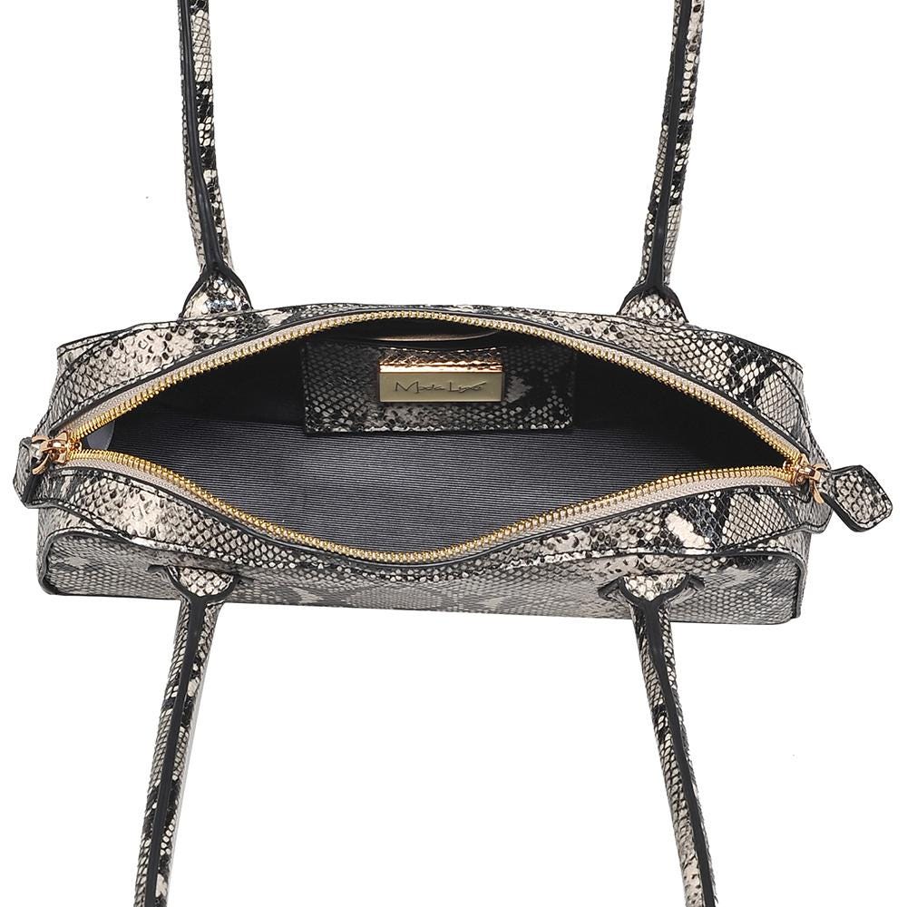 Python Snake Textured Shoulder Bag