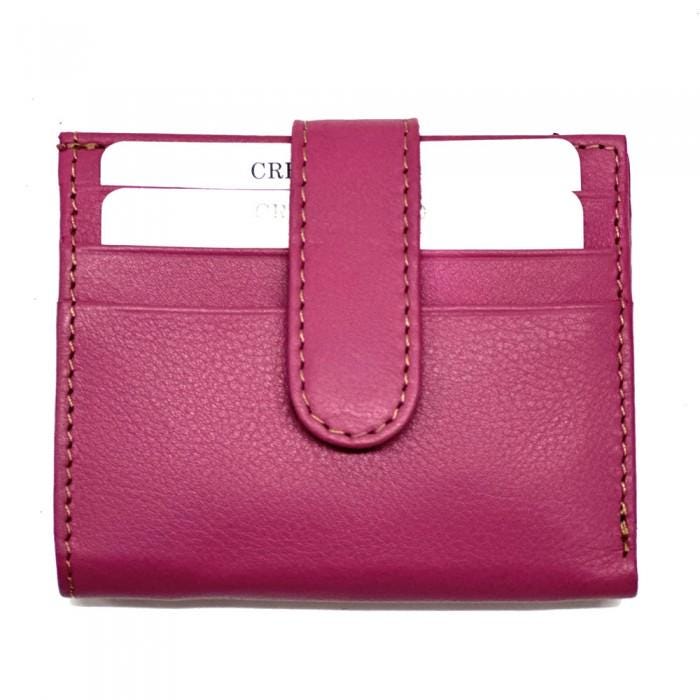 Handmade Italian Leather Compact Wallet, Credit Card Holder