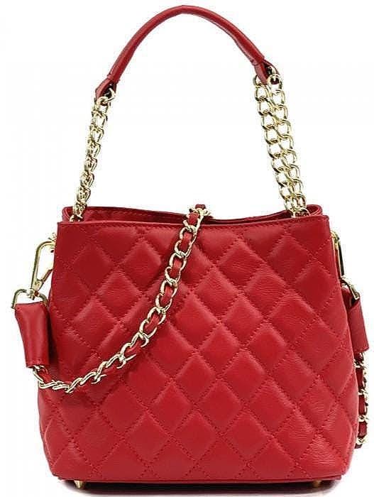 Quilted Leather Tote Bag: Designer-Inspired Shoulder Bag, Made in Italy