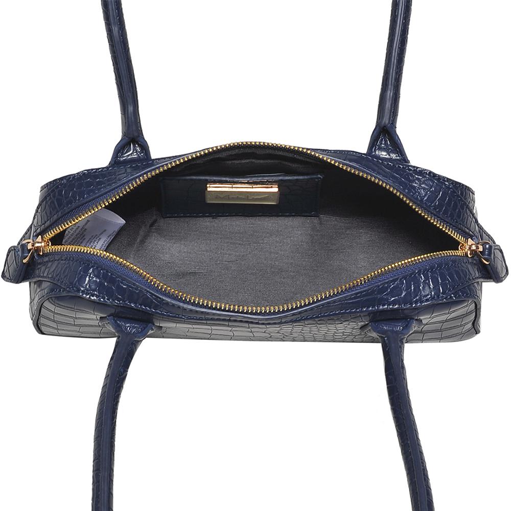 Stamped Faux Croc Leather Elongated  Shoulder Bag or Clutch